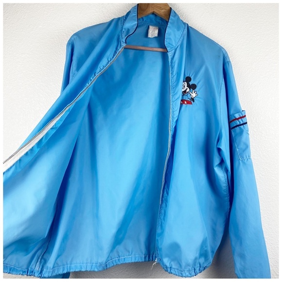 Walt Disney Productions Vintage Blue Mickey Mouse Windbreaker Size Large - Picture 3 of 13
